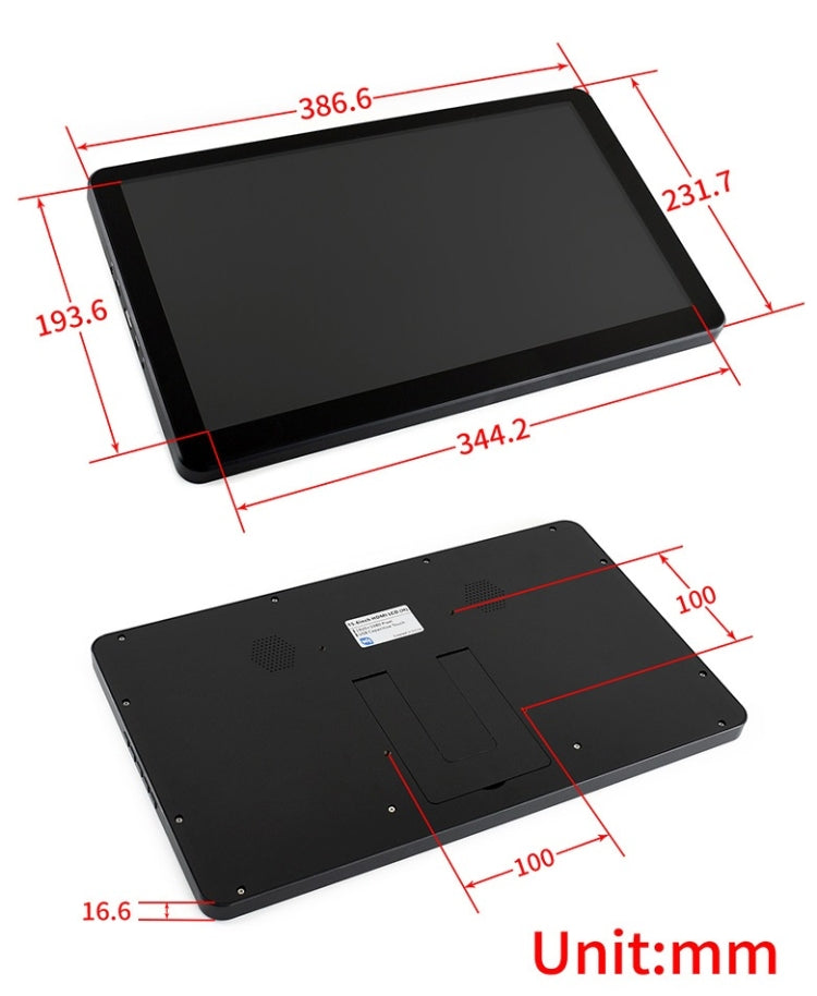 Waveshare Monitor 15,6" IPS 1920x1080 HDMI Touch con custodia