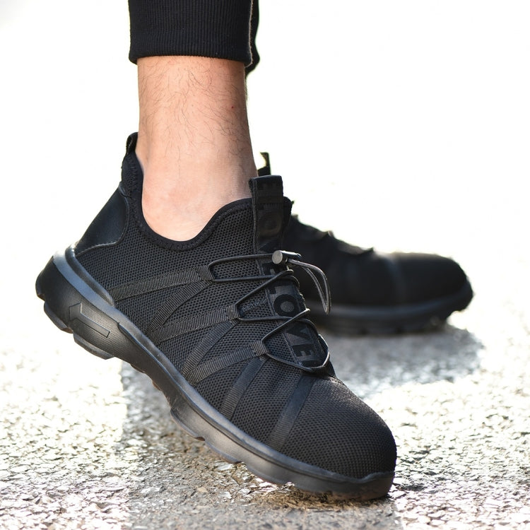 Jiefu Tessuto Volante Leggero E Traspirante Tutto Nero Anti Smashing E Anti Piercing Isolamento Elettrico Protezione Scarpe Di Sicurezza, 36, 37, 38, 39, 40, 41, 42, 43, 44, 45, 46, 47, 48