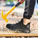 Jiefu Tessuto Volante Leggero E Traspirante Tutto Nero Anti Smashing E Anti Piercing Isolamento Elettrico Protezione Scarpe Di Sicurezza, 36, 37, 38, 39, 40, 41, 42, 43, 44, 45, 46, 47, 48