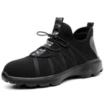 Jiefu Tessuto Volante Leggero E Traspirante Tutto Nero Anti Smashing E Anti Piercing Isolamento Elettrico Protezione Scarpe Di Sicurezza, 36, 37, 38, 39, 40, 41, 42, 43, 44, 45, 46, 47, 48