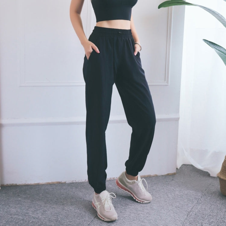 Pantaloni fitness vita alta con coulisse Quicksand S
