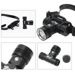 YWXLight 60m Fotografia subacquea Video Fill-up Faro Torcia subacquea con funzione di visualizzazione della batteria (Faro + Batteria + Caricabatterie)