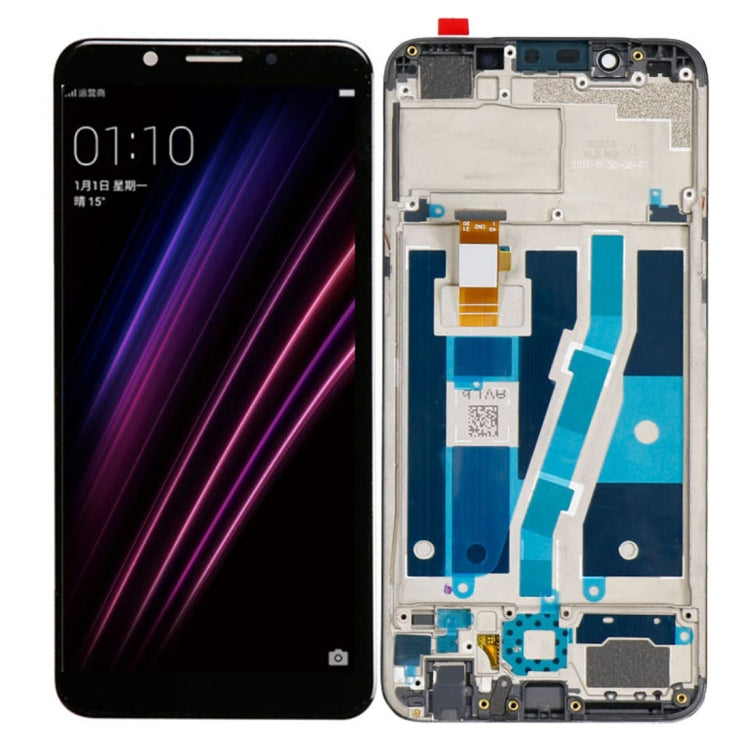 Schermo LCD e digitalizzatore assemblato completo per OPPO A1, con cornice, For OPPO A1