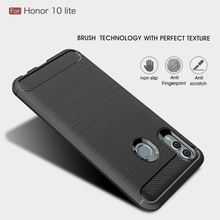 Custodia TPU con trama fibra di carbonio per Huawei P Smart 2019