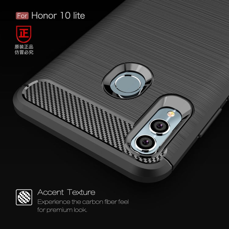 Custodia TPU con trama fibra di carbonio per Huawei P Smart 2019