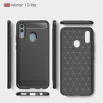 Custodia TPU con trama fibra di carbonio per Huawei P Smart 2019