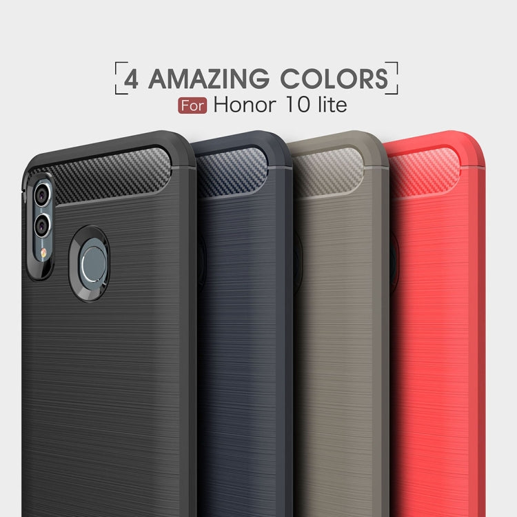 Custodia TPU con trama fibra di carbonio per Huawei P Smart 2019