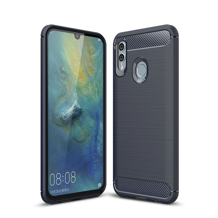 Custodia TPU con trama fibra di carbonio per Huawei P Smart 2019