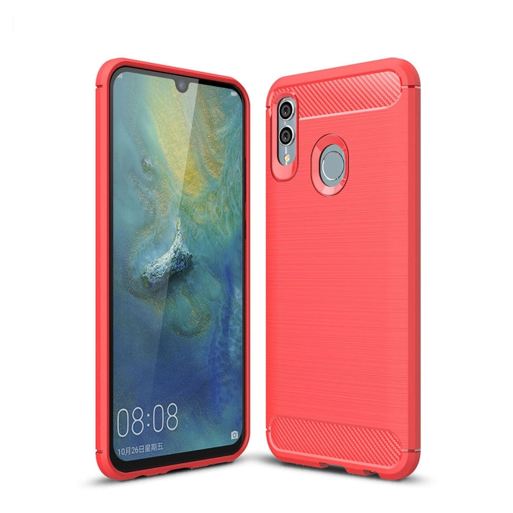 Custodia TPU con trama fibra di carbonio per Huawei P Smart 2019