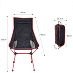Sedia da campeggio pieghevole portatile da esterno Sedia da spiaggia da pesca leggera Schienale reclinabile in lega di alluminio aeronautica, Camping Chair(blue), Camping Chair(green), Camping Chair(orange), Camping Chair(red)