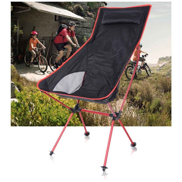 Sedia da campeggio pieghevole portatile da esterno Sedia da spiaggia da pesca leggera Schienale reclinabile in lega di alluminio aeronautica, Camping Chair(blue), Camping Chair(green), Camping Chair(orange), Camping Chair(red)