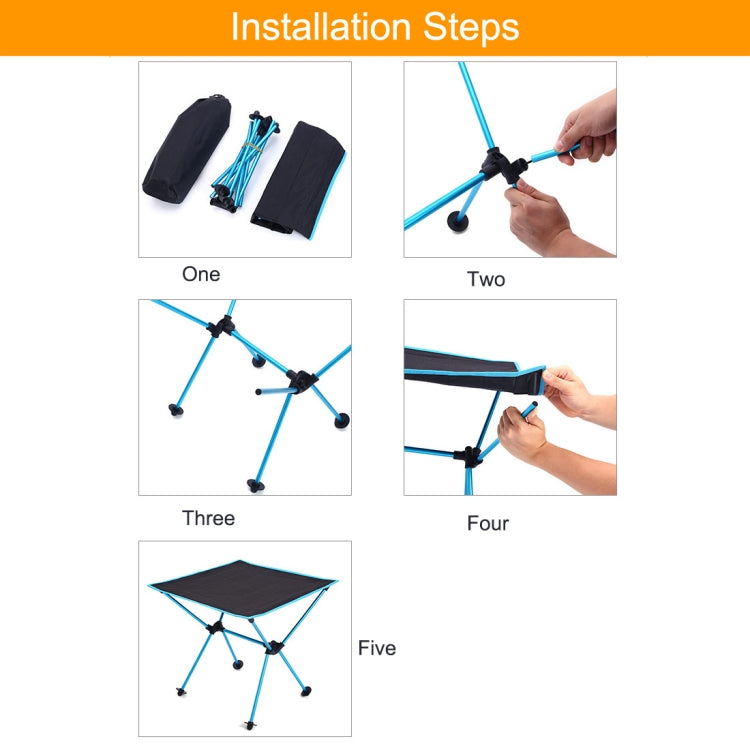Tavolo da campeggio pieghevole leggero portatile da esterno Tavolo da picnic in alluminio aeronautico in tessuto Oxford, Barbecue Table(black), Barbecue Table(blue), Barbecue Table(orange), Barbecue Table(red)