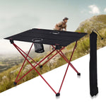 Tavolo da campeggio pieghevole leggero portatile da esterno Tavolo da barbecue da picnic in alluminio aeronautico in tessuto Oxford, Outdoor Barbecue Table(red)