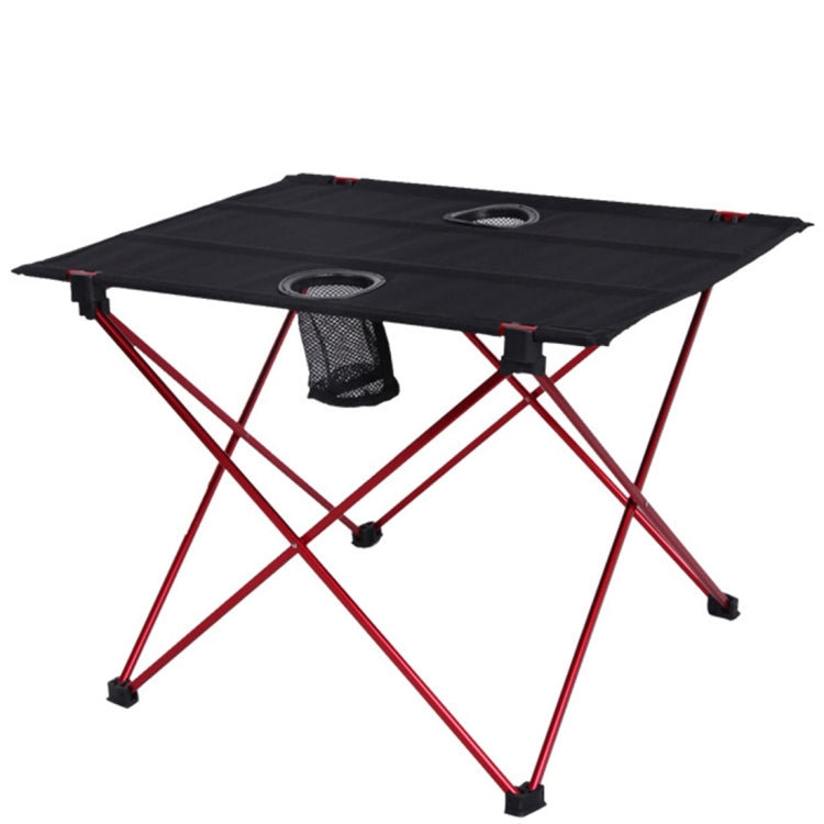 Tavolo da campeggio pieghevole leggero portatile da esterno Tavolo da barbecue da picnic in alluminio aeronautico in tessuto Oxford, Outdoor Barbecue Table(red)