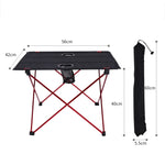 Tavolo da campeggio pieghevole leggero portatile da esterno Tavolo da barbecue da picnic in alluminio aeronautico in tessuto Oxford, Outdoor Barbecue Table(red)