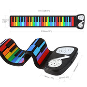Pianoforte elettronico per bambini in silicone a mano a 49 tasti, colored