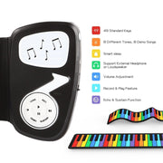 Pianoforte elettronico per bambini in silicone a mano a 49 tasti, colored