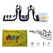 Pianoforte elettronico per bambini in silicone a mano a 49 tasti, colored