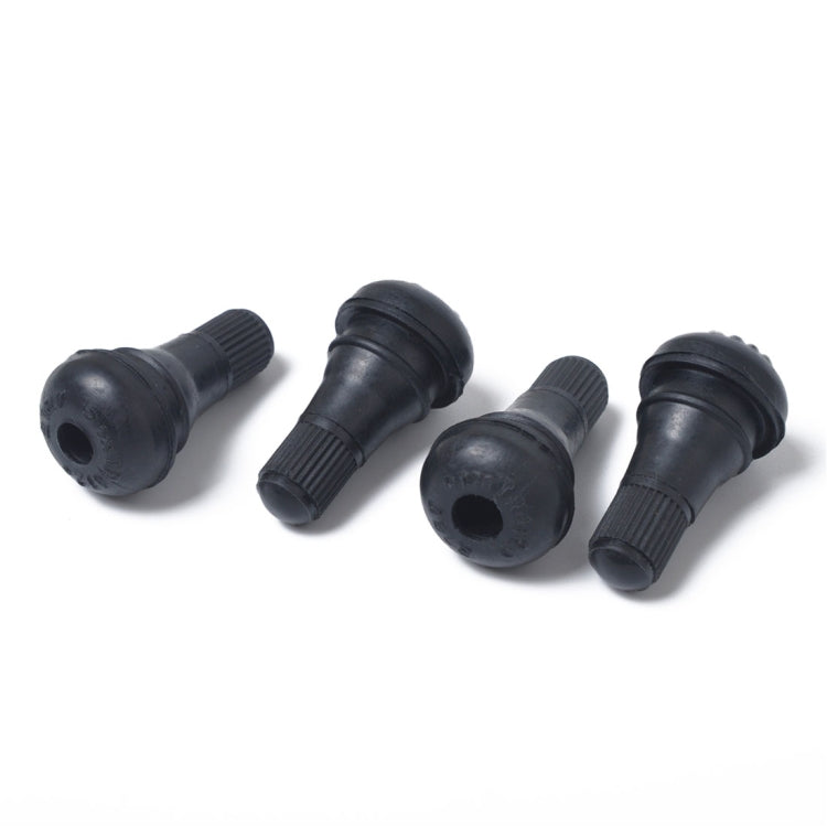 Stelo valvola corto in gomma nera a scatto (TR412) con chiave per nucleo valvola per fori tubeless da 11,5 mm da 0,453 pollici su pneumatici standard per veicoli, TR412