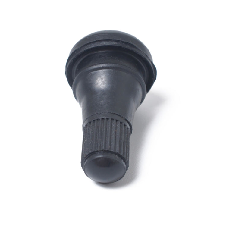 Stelo valvola corto in gomma nera a scatto (TR412) con chiave per nucleo valvola per fori tubeless da 11,5 mm da 0,453 pollici su pneumatici standard per veicoli, TR412