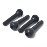 Stelo valvola corto in gomma nera a scatto (TR418) Confezione da 4 con chiave per nucleo valvola per fori per cerchioni Tubeless da 0,453 pollici 11,5 mm su pneumatici per veicoli standard, TR418