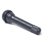 Stelo valvola corto in gomma nera a scatto (TR418) Confezione da 4 con chiave per nucleo valvola per fori per cerchioni Tubeless da 0,453 pollici 11,5 mm su pneumatici per veicoli standard, TR418