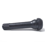 Stelo valvola corto in gomma nera a scatto (TR418) Confezione da 4 con chiave per nucleo valvola per fori per cerchioni Tubeless da 0,453 pollici 11,5 mm su pneumatici per veicoli standard, TR418