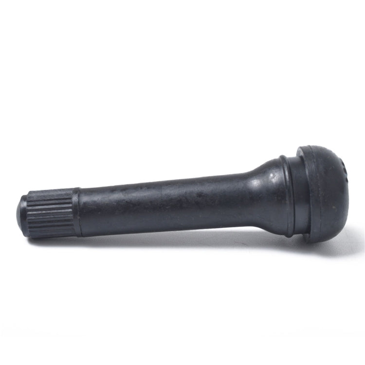 Stelo valvola corto in gomma nera a scatto (TR418) Confezione da 4 con chiave per nucleo valvola per fori per cerchioni Tubeless da 0,453 pollici 11,5 mm su pneumatici per veicoli standard, TR418