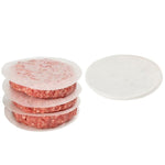Stampo per hamburger in lega di alluminio per uso alimentare per uso domestico Rivestimento antiaderente per cucina Stampo per hamburger con 40 fogli di carta siliconata, 1PC Black Handle