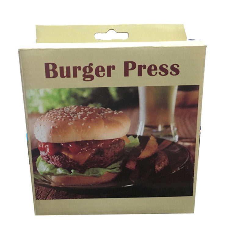 Stampo per hamburger in lega di alluminio per uso alimentare per uso domestico Rivestimento antiaderente per cucina Stampo per hamburger con 40 fogli di carta siliconata, 1PC Black Handle