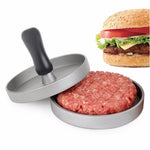 Stampo per hamburger in lega di alluminio per uso alimentare per uso domestico Rivestimento antiaderente per cucina Stampo per hamburger con 40 fogli di carta siliconata, 1PC Black Handle