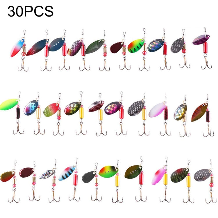 HENGJIA SPB30 30 PCS Set di paillettes Paillettes in metallo Esca finta Esca per la pesca del branzino fresco, Lunghezza: da 2,5 a 4 cm, Insaccato, Bagged