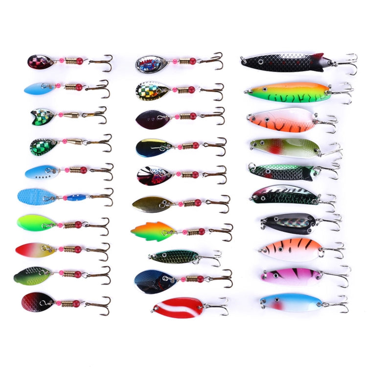 HENGJIA SPB30 30 PCS Set di paillettes Paillettes in metallo Esca finta Esca per la pesca del branzino fresco, Lunghezza: da 2,5 a 4 cm, Insaccato, Bagged
