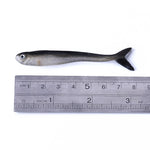 HENGJIA SO101 10 PZ 8cm/2.4g Loach Soft Bait Bicolore Piccolo Pesce Strada Soft Fishing Lure per la Pesca in Mare