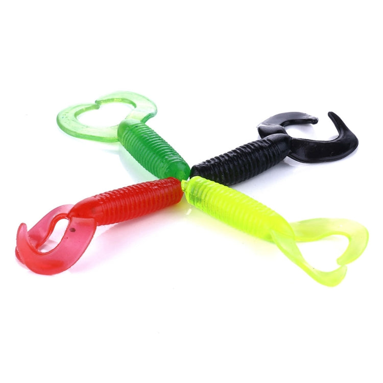 HENGJIA SO105 20 PCS 3,5 cm / 0,9 g Esca morbida a doppia coda per la pesca in mare