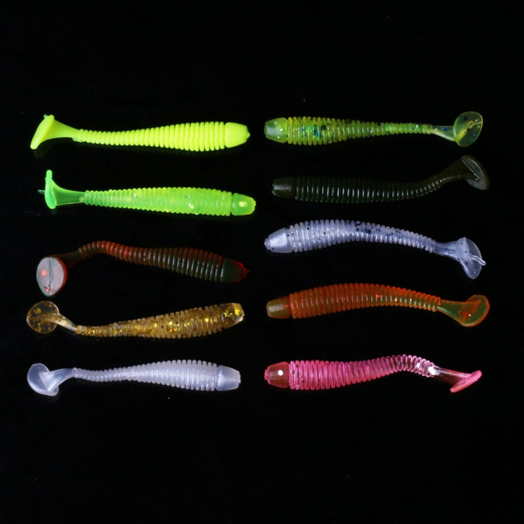 HENGJIA SO041 5cm/0.6g 10 PCS Pesca Wobbler Soft Jigging Fishing Lure Worm Swimbaits Silicone Bait