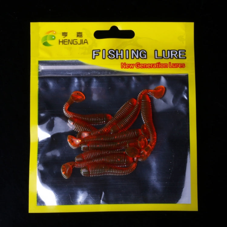 HENGJIA SO041 5cm/0.6g 10 PCS Pesca Wobbler Soft Jigging Fishing Lure Worm Swimbaits Silicone Bait