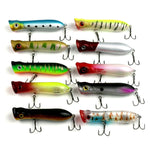 HENGJIA PO032 8cm / 12g Simulazione Esche rigide Esche da pesca con ganci Affrontare esche Fit Acqua salata e acqua dolce, PO032 1#, PO032 2#, PO032 3#, PO032 4#, PO032 5#, PO032 6#, PO032 7#, PO032 8#, PO032 9#, PO032 10#