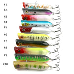 HENGJIA PO032 8cm / 12g Simulazione Esche rigide Esche da pesca con ganci Affrontare esche Fit Acqua salata e acqua dolce, PO032 1#, PO032 2#, PO032 3#, PO032 4#, PO032 5#, PO032 6#, PO032 7#, PO032 8#, PO032 9#, PO032 10#