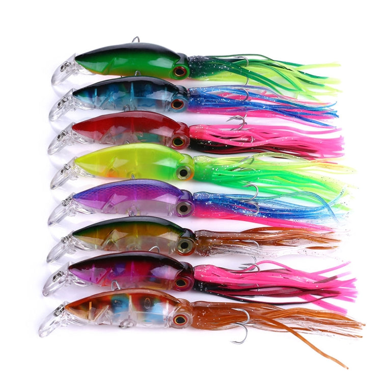 HENGJIA JIZ002 10 cm/16,6 g 8 pezzi esche rigide a forma di calamari a forma di polpo grande esche da pesca a tiro lungo esche da attrezzatura adatta per pesca in mare e pesca d'acqua dolce, insaccato, 8 PCS