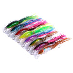 HENGJIA JIZ002 10 cm/16,6 g 8 pezzi Esche rigide a forma di calamari a forma di polpo grande Esche da pesca a tiro lungo Esche da attrezzatura per pesca in mare e pesca d'acqua dolce, in scatola, 8 PCS Boxed