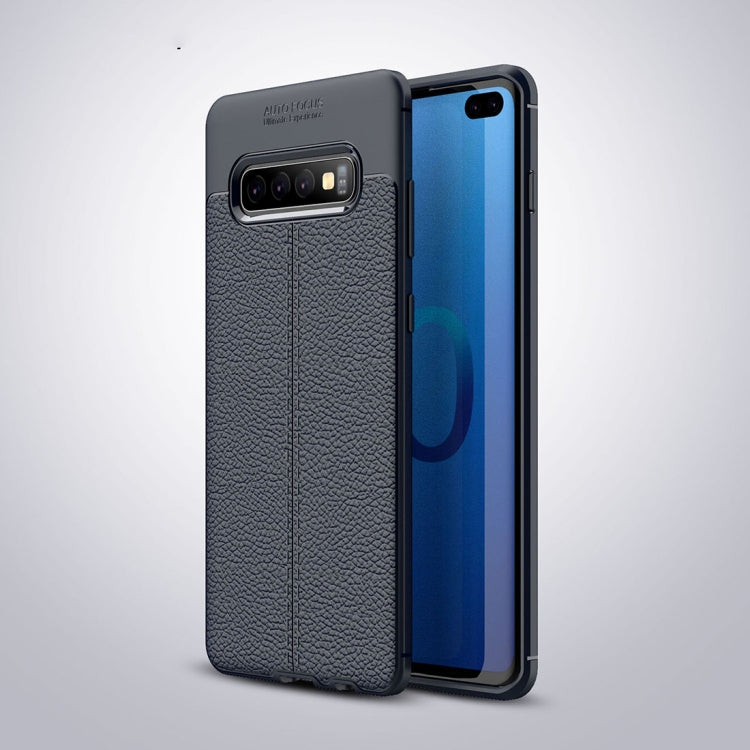 Custodia TPU con texture Litchi per Samsung Galaxy S10+