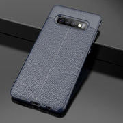 Custodia TPU con texture Litchi per Samsung Galaxy S10+