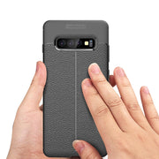 Custodia TPU con texture Litchi per Samsung Galaxy S10+