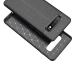 Custodia TPU con texture Litchi per Samsung Galaxy S10+