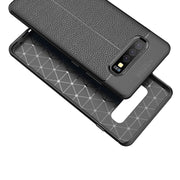 Custodia TPU con texture Litchi per Samsung Galaxy S10+