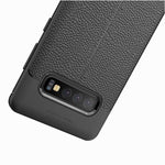 Custodia TPU con texture Litchi per Samsung Galaxy S10+