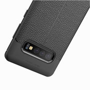 Custodia TPU con texture Litchi per Samsung Galaxy S10+