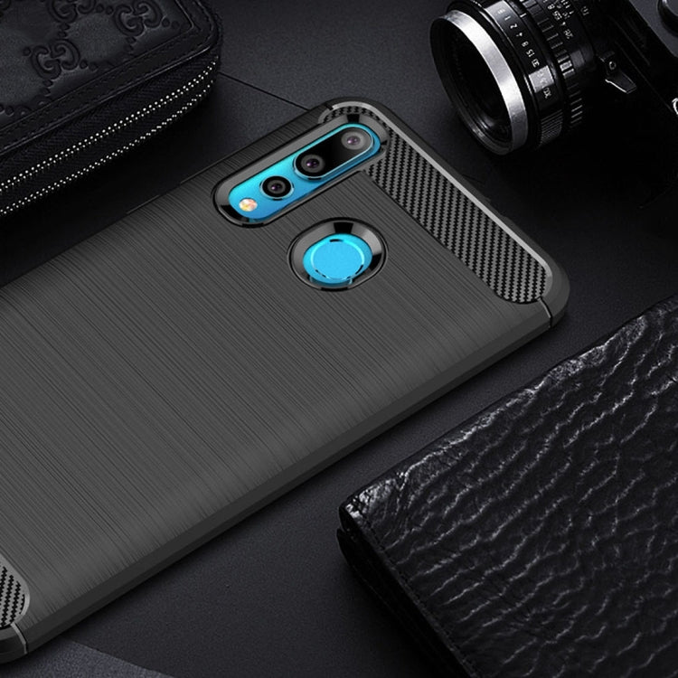 Custodia in TPU fibra di carbonio per Huawei Nova 4
