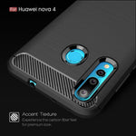 Custodia in TPU fibra di carbonio per Huawei Nova 4